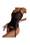CHOUBAGUAI Combinaison sexy à lacets pour femme Corset en dentelle Seduction Push Up Corset String Slim Respirant Sous-vêteme
