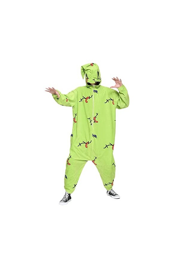 Allbestop Lingerie Sexy Rembourré Femmes et Point Avant et Une pièce Noël Hommes Ensemble Cauchemar fête Fermeture éclair Pyj