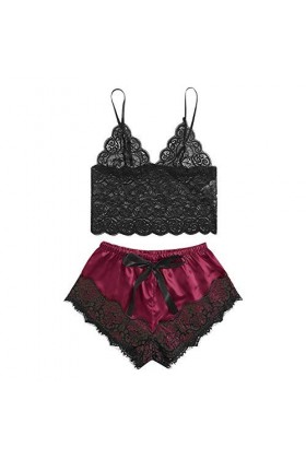 sous-vêtements Sexy pour Femmes Bustiers&nbsp;&nbsp;Corsets Femmes Vêtements de Nuit Sexy sous-vêtements Satin Shorts Costume