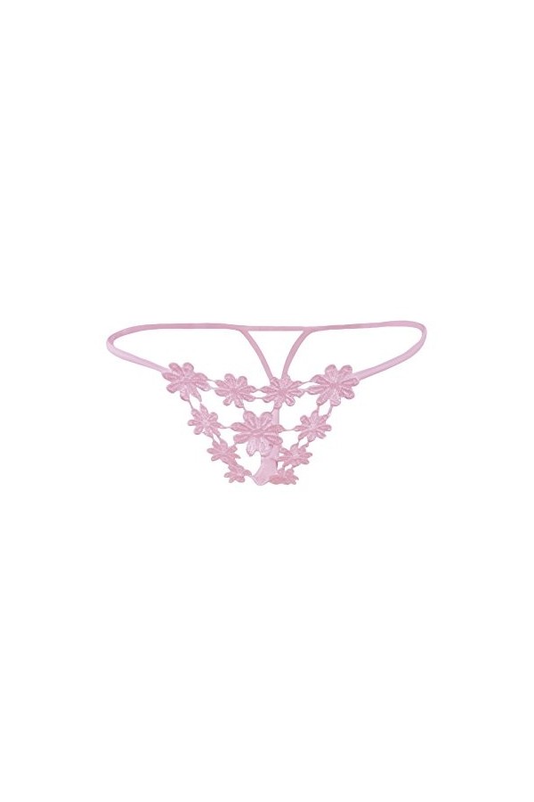 Legou Femme String Tanga de Creux Sexy Thong Bleu Trésor Taille Unique