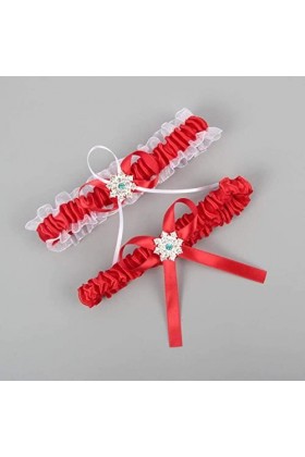 Jarretières pour les mariées jarretière en dentelle, accessoires de mariage nuptiales multicolores porte-jarretelles en dente