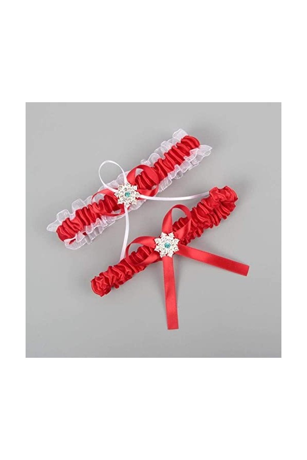 Jarretières pour les mariées jarretière en dentelle, accessoires de mariage nuptiales multicolores porte-jarretelles en dente