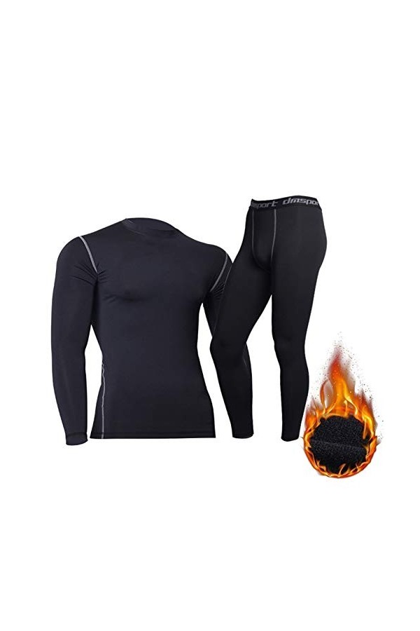 DDSP Hiver Hommes sous-vêtements Thermiques Maintien Au Chaud Long Fitness Legging Camisoles Serrés Color : 14, Size : L 