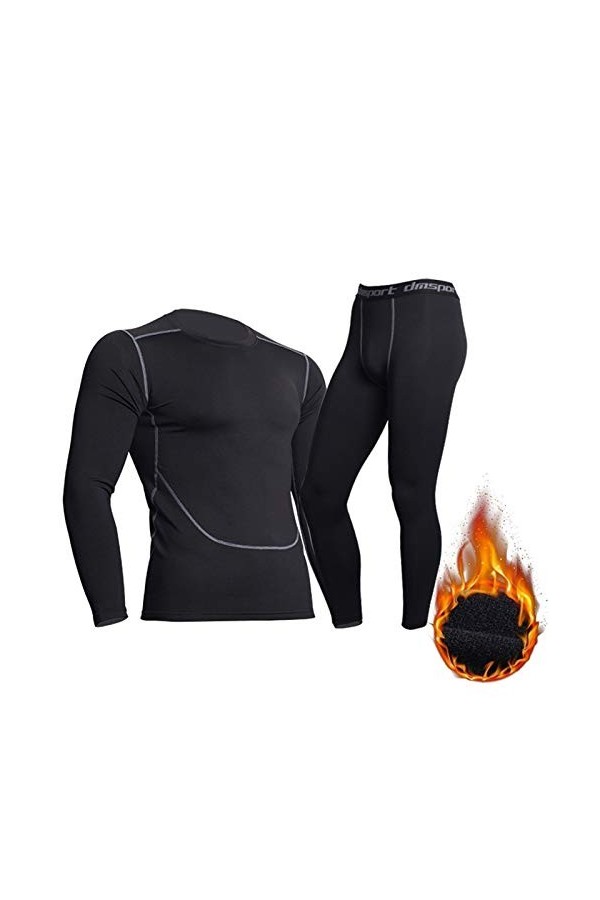 DDSP Hiver Hommes sous-vêtements Thermiques Maintien Au Chaud Long Fitness Legging Camisoles Serrés Color : 14, Size : L 