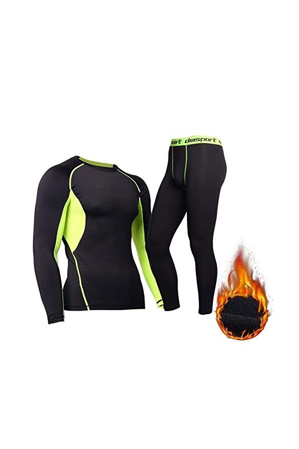 DDSP Hiver Hommes sous-vêtements Thermiques Maintien Au Chaud Long Fitness Legging Camisoles Serrés Color : 14, Size : L 