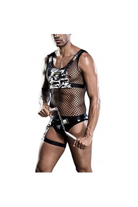 Hommes Sexy Lingerie Voir À Travers Ensemble Hommes Cosplay Costume Outfit pour Sexe 6 Pièce À Lacets Discothèque sous-Vêteme