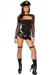 Erotic underwear-ZY Lingerie Sexy Femme Police Sexy Siamoise Noire Jeu Sexy Uniforme-Black_One Taille
