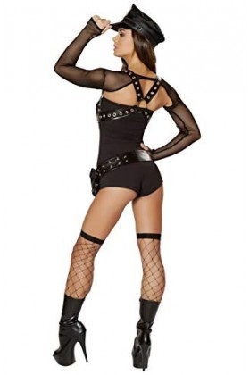 Erotic underwear-ZY Lingerie Sexy Femme Police Sexy Siamoise Noire Jeu Sexy Uniforme-Black_One Taille