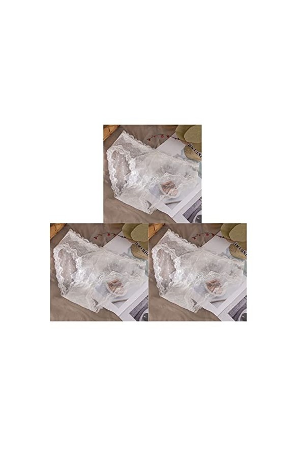 Femme Slips 3 pcs/lot culottes for dames en dentelle lâche dété, sous-vêtements en maille douce, slips de tentation sexy, cu