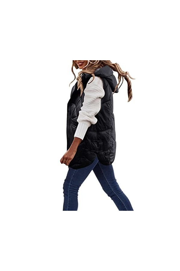 Sexy Ouvert Grande Taille Veste en Coton de Longueur Moyenne à Capuche pour Femmes Dessous Sexy Coquine Grande Taille