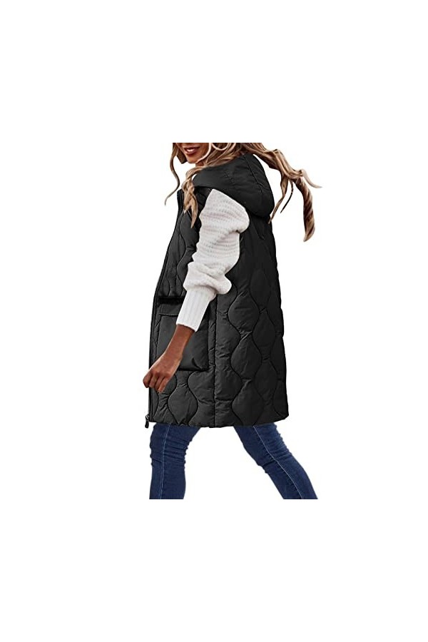 Sexy Ouvert Grande Taille Veste en Coton de Longueur Moyenne à Capuche pour Femmes Dessous Sexy Coquine Grande Taille