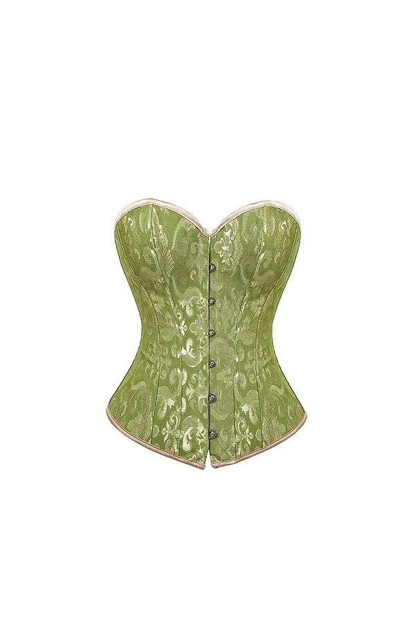 Rfmfkkg Femmes Sexy Jacquard Bustiers Et Corsets Lacets Body Shapewear Overbust Corset Tops, noirâtre EN8, 5XL