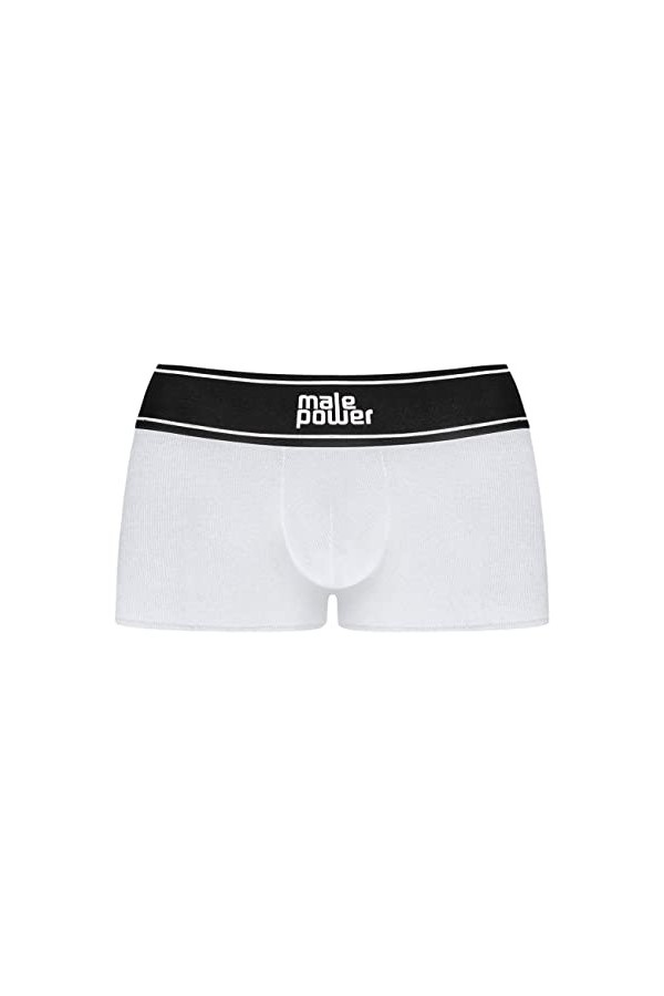 Male Power 153-275 Modal Rib Pouch Short, Blanc, L