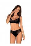 Obsessive Ensemble De Lingerie Soutien-Gorge Et Slip Laurise 2-Pcs Set, Noir, Femme