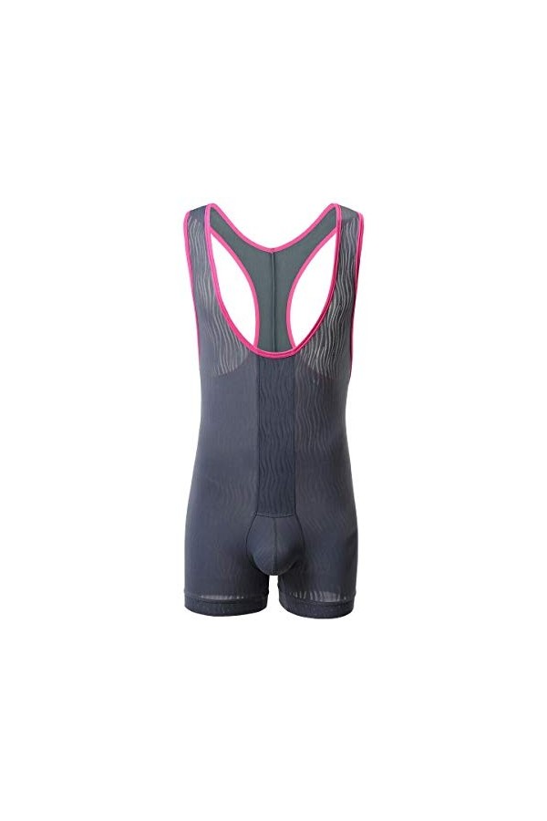 Senmiao-Vêtements Hommes Tenues Leotard Lutte Singlet Pouch Bodies Shorts Salopette Costumes Sports sous-vêtements Gym Nuit M