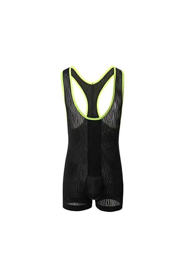 Senmiao-Vêtements Hommes Tenues Leotard Lutte Singlet Pouch Bodies Shorts Salopette Costumes Sports sous-vêtements Gym Nuit M