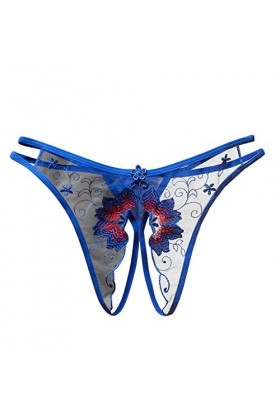 JoCome Culotte Sexy Femme Ouverte Coquine String en Dentelle Sexy Erotique Strings et Tangas Culottes,String Ouvert Transpare