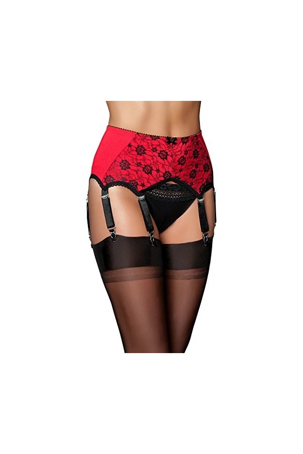 premier lingerie - Jarretières - Femme Rouge Red XXXX-Large - Rouge - [3XL] Taille 122/127 cm 