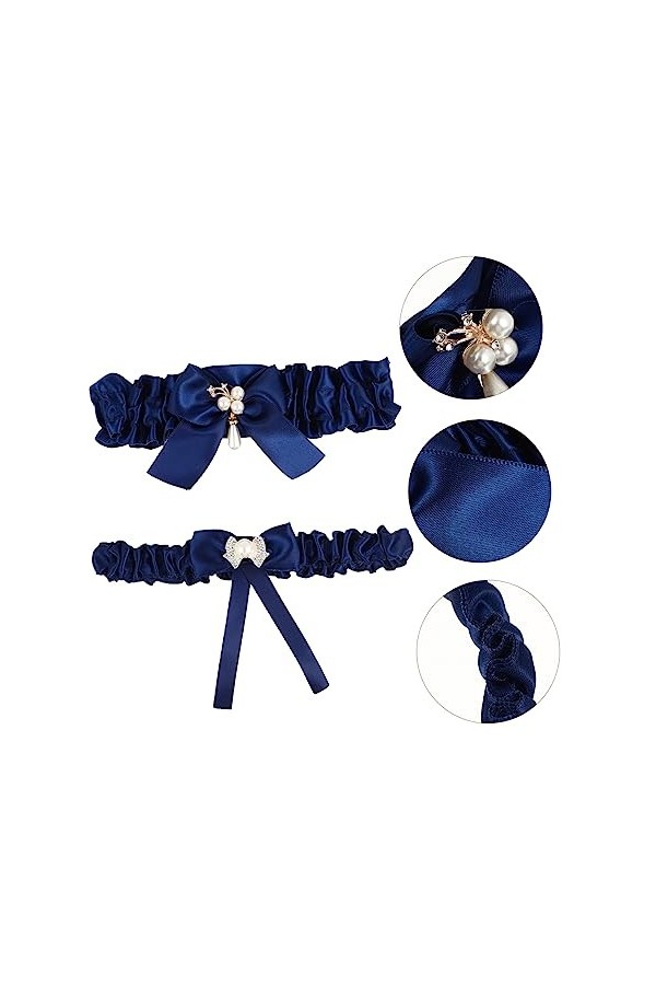 Abaodam 10 Pièces Anneau De Jambe Jarretière De Mariage Sur Mesure Mariée Cuisse Jarretière Noeud De Jarretière De Mariage Ja