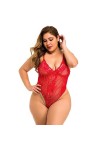 ZTIANEF MiniSexy Bow Slim fit rassemblé Combinaison Lingerie Respirante, Rouge, XL