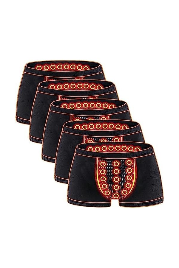 POCHY Boxer Homme Thérapie Magnétique sous-vêtements Énergiques U-Convexe Culotte Soins de Santé Respirant Culotte Confort C