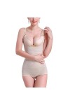Générique Plus Size Sexy Women Body Body Shaper Bretelles Réglables Tummy Waist Cincher Beige M 