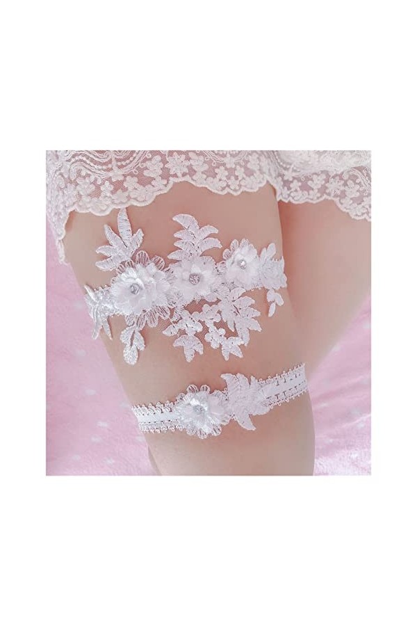ZZSRJ Sexy Dentelle Mariage jarretière mariée Cuisse Femmes Color : LW38, Taille : One Size 