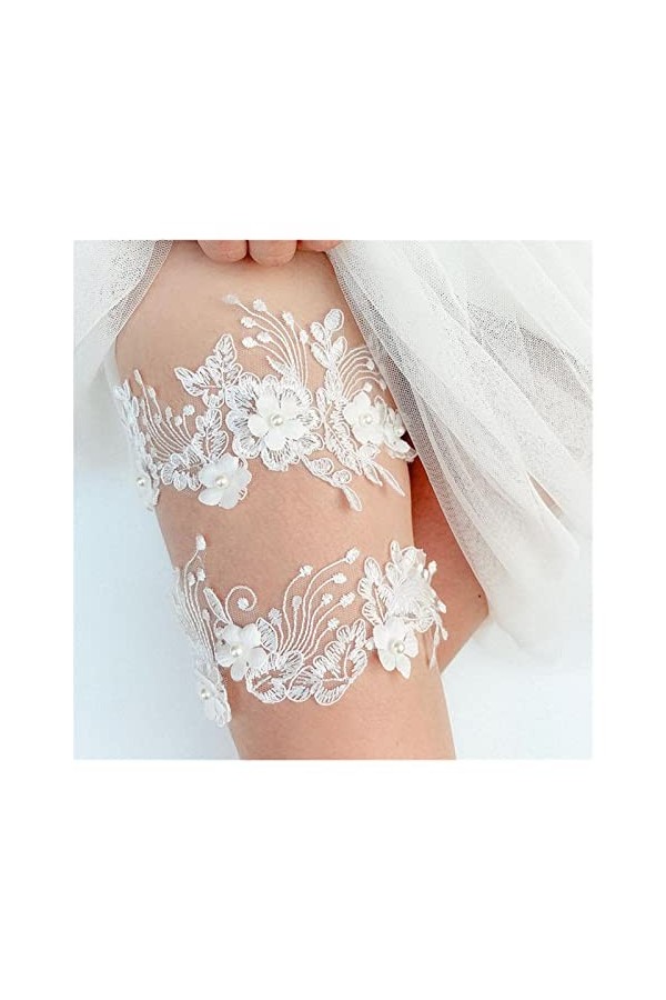 ZZSRJ Sexy Dentelle Mariage jarretière mariée Cuisse Femmes Color : LW38, Taille : One Size 