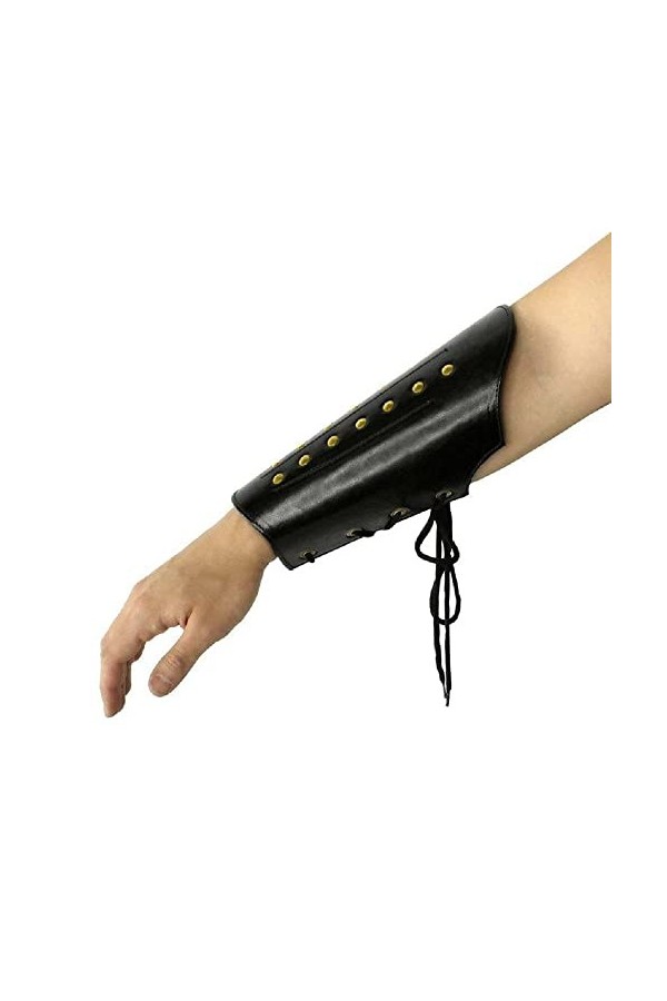 ADVIK Enterprises Brassards médiévaux en similicuir Noir Taille unique