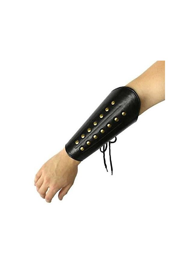 ADVIK Enterprises Brassards médiévaux en similicuir Noir Taille unique