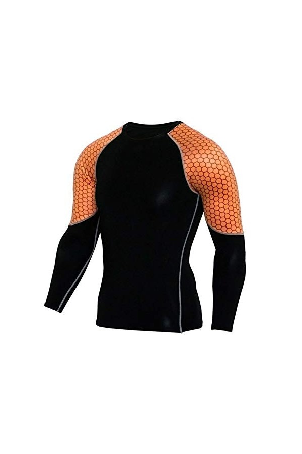 DDSP Vêtements en sous-vêtements Thermiques Séchage Rapide Thermo sous-vêtements Vêtements for Hommes Color : Orange Sets, S
