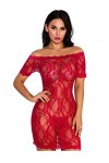 Lingerie Sexy Femme Nuisettes Sexy Femme Tentation Sexy en Soie, Dentelle Et Soie, Tentation XL_Red
