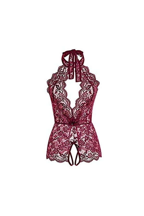 Rtyoo Chemises De Nuit Femme Couple De Lingerie Combinaison Sexy De Tentation De Lingerie@Red_S