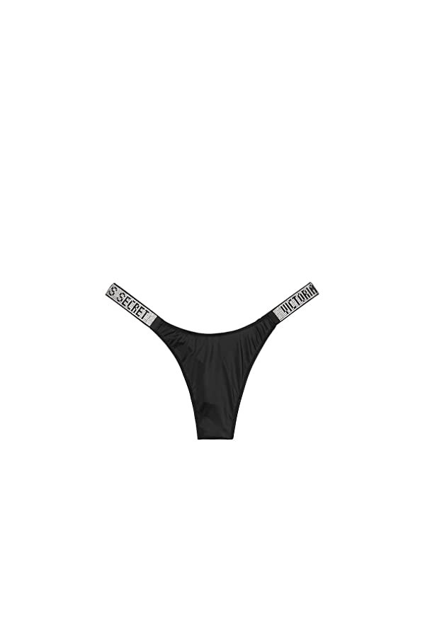 Victorias Secret String très sexy à bretelles brillantes XS-XL , Dentelle rose pure, Large