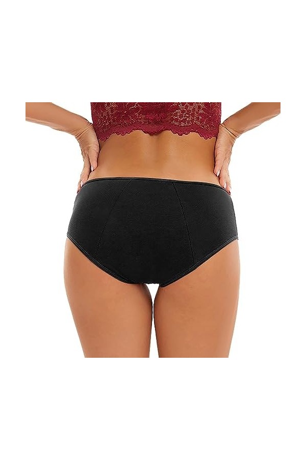 Générique De Couleur Unie pour Femmes Culottes Menstruelles Confortables Et étanches Taille Basse sans Rail Culottes Antidéra