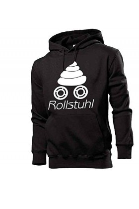 Generisch Sweat à capuche pour fauteuil roulant – Une chaise sur roues pour homme, Gris foncé chiné., M
