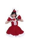 Noël Lapin Fille Douce Robe Mignon Mode Chaud Licou Princesse Robe Claus Santa Noël Cosplay Costume pour soirée discothèque s
