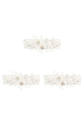 ifundom 3 Pièces Accessoires Jarretière De Mariée Femmes Broderie Jarretière Blanche Manquer Dentelle