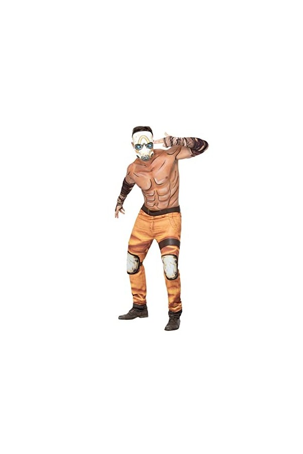 Borderlands Psycho Costume - Trousers, Belt, Arm Cuffs, Knee Pads & Mask - L