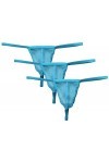 AIEOE Strings Homme 3 Pièces Sexy G-String Ensemble Légèrement Transparent sous-Vêtements Culottes en Gaze Bleu Clair XL