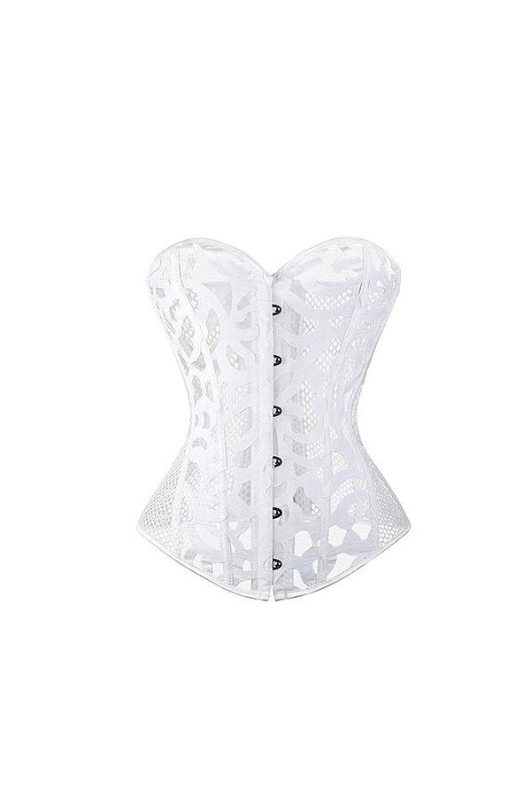 Rfmfkkg Corset sexy pour femme en maille respirante, Noir , XS