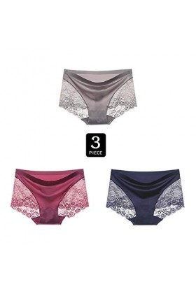 Femme Slips Sexy Sheer Floral Underpants sous- vêtements en Coton Extensible Femmes String Panty Dentelle Culottes, Lot De 3 