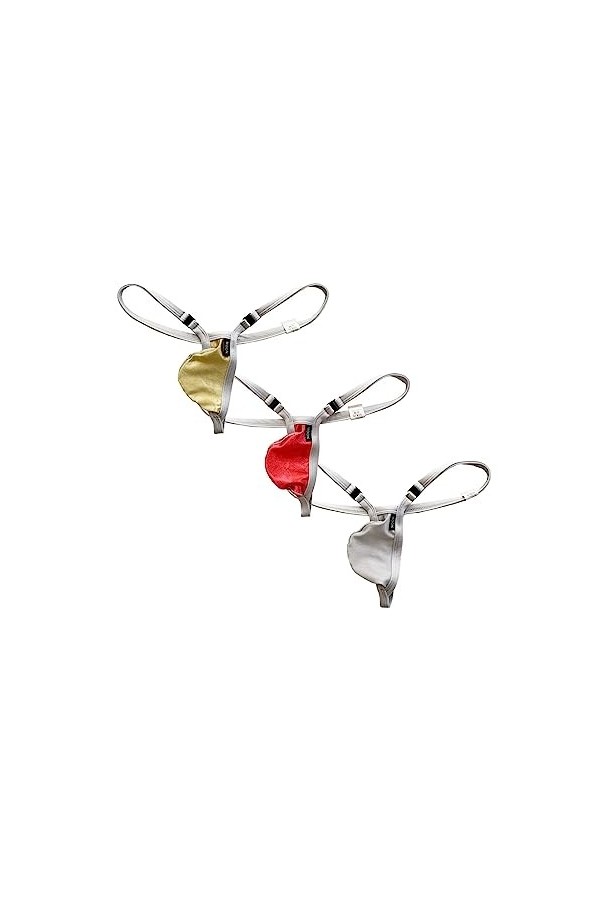 Faringoto Lot de strings sexy pour homme, 8042-6 couleurs, S