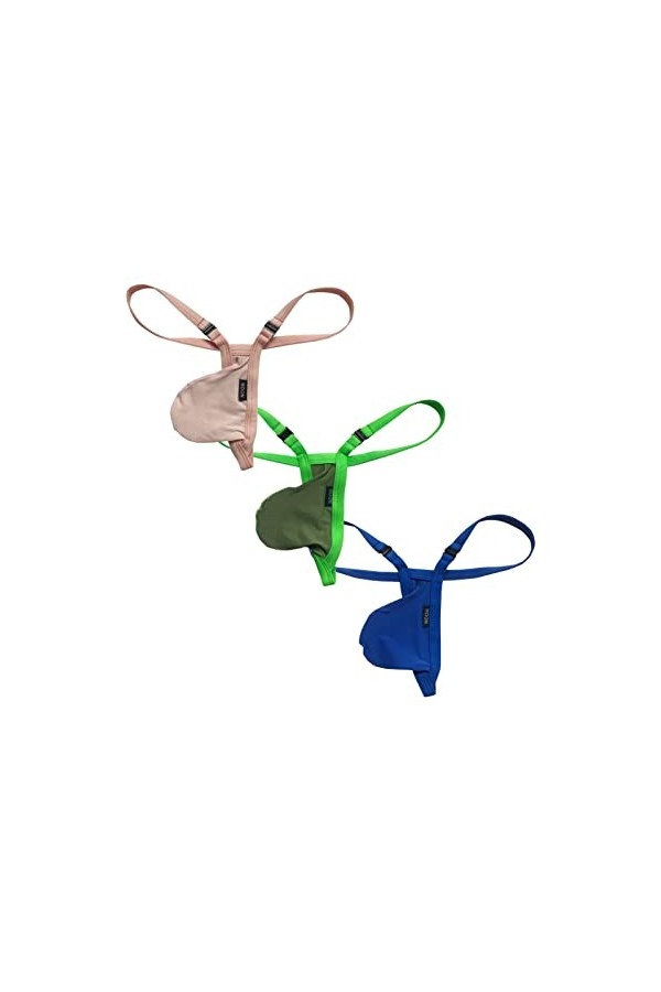 Faringoto Lot de strings sexy pour homme, 8042-6 couleurs, S