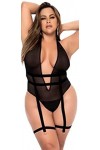 Mapalé by Espiral Corps en Maille Ensemble de Lingerie, Noir, 1X/2X Femme