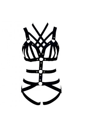 N/A/A Ensemble de lingerie pour femme avec bretelles élastiques et porte-jarretelles