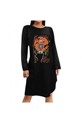 Costume de soubrette tendance ras du cou araignée citrouille mature hiver automne manches longues crâne Lets Get Smashed Cos