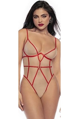 Mapalé by Espiral Teddy 8817 pour femme, Nude/Rouge, Small-medium