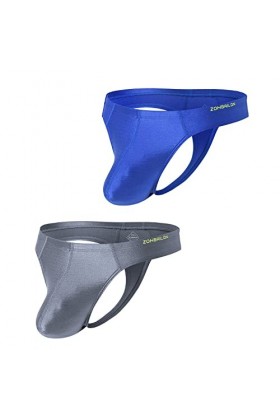 BIATWOWR Sous-vêtements pour homme - Sexy à basse vitesse - String jockstrap pour homme - Grand sac à balles - Lot de M L XL 