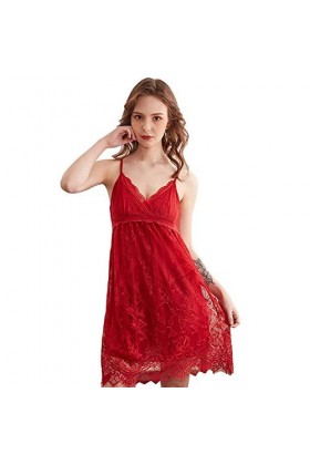 LLSS Lingerie Sexy pour Femmes, Pyjamas en Fil Net de Dentelle, Soie de Glace, Jupon Transparent, Service à Domicile